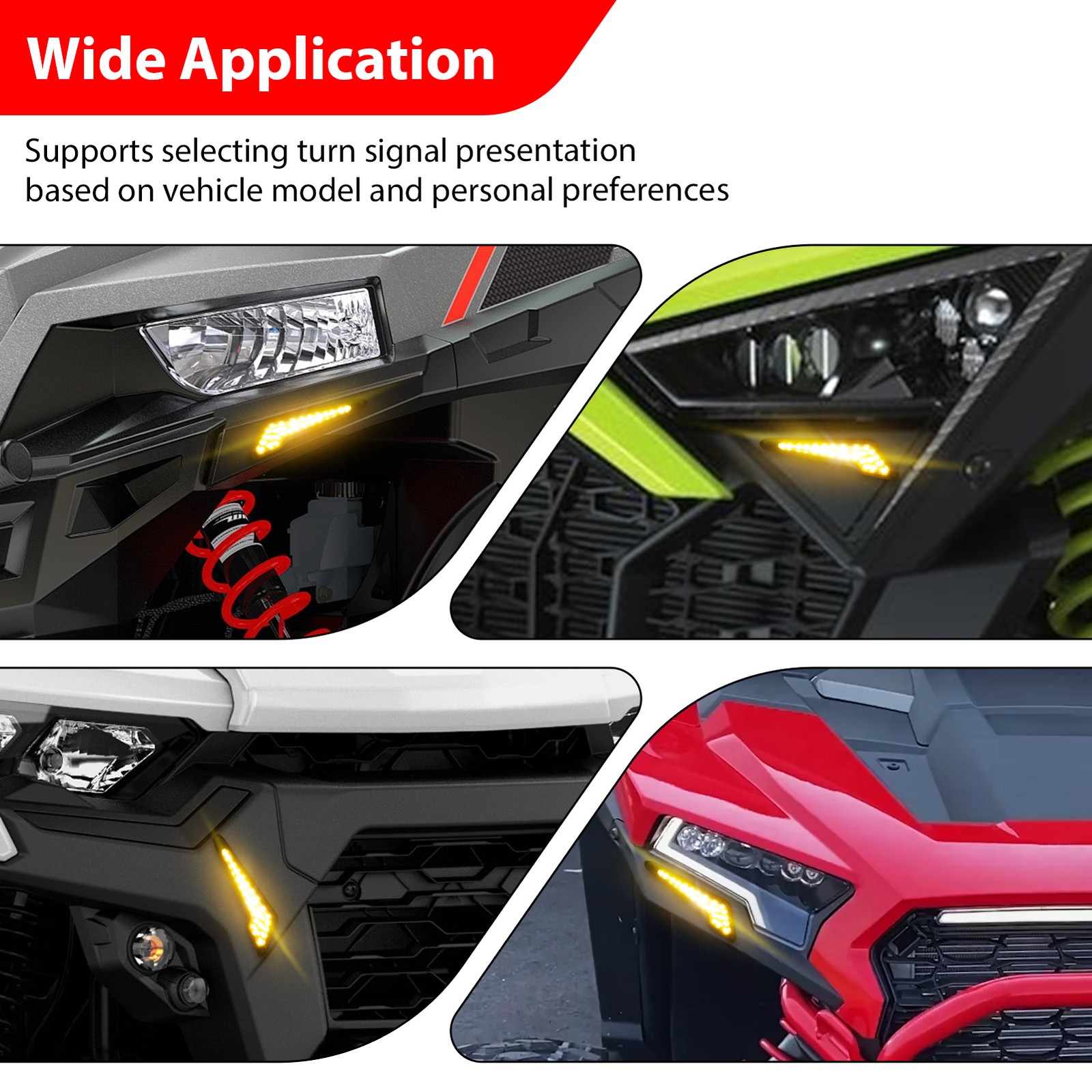 UTV LED Lights Turn Signal Horn Street Legal Kit Blinker For Polaris RZR XP 1000