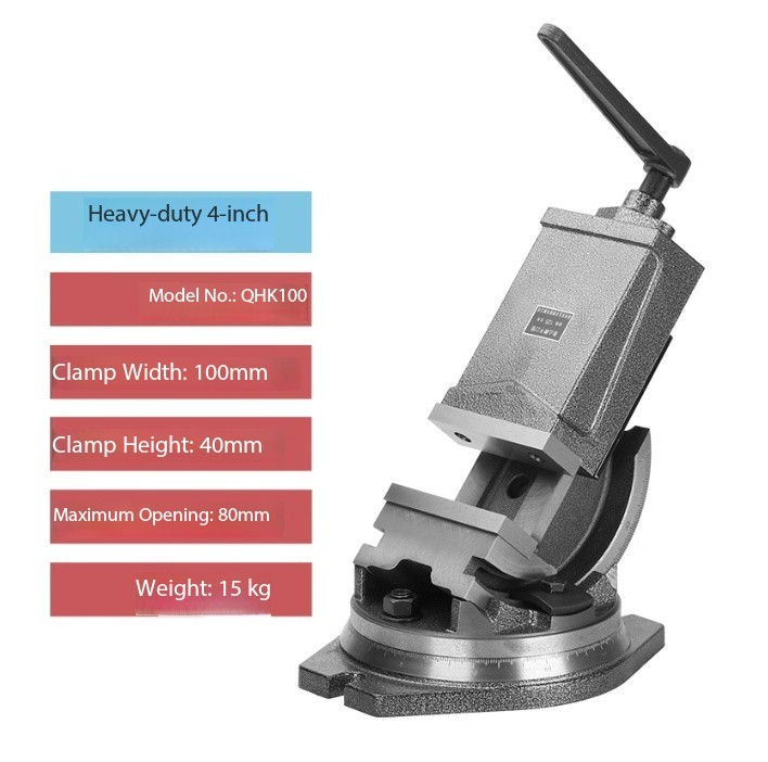 Milling Machine Tilting Angle Vise 360-degree Rotating Tilting Bench Vise