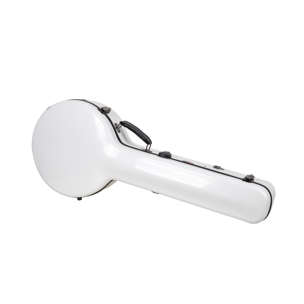 Crossrock Banjo Case-Fits Mastertone & Most 5-String Styles, TSA Lock-White