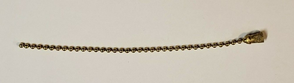 NEW UNFINISHED BRASS TASSEL PULL WITH 6" LONG FOR PULL CHAIN SOCKETS 20925UJB