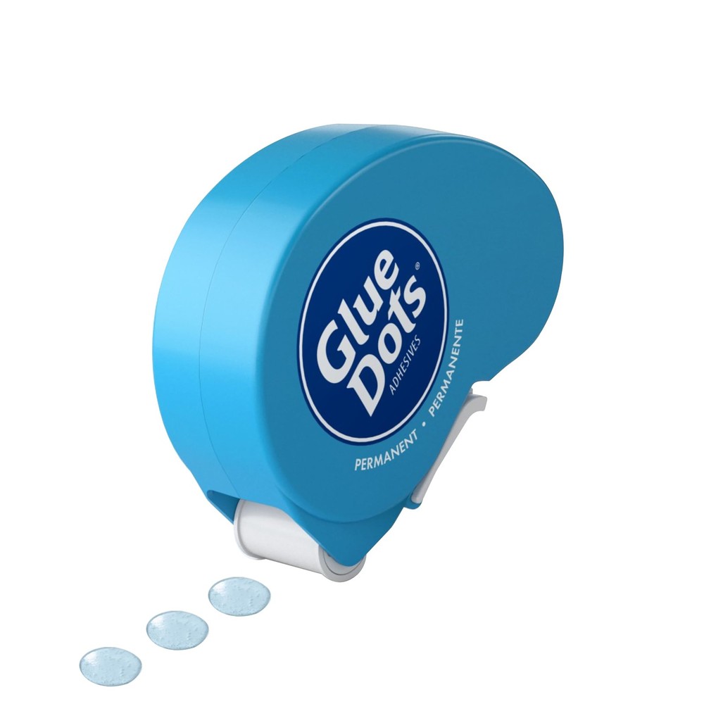 Glue Dots, Permanent Dots Dot N' Go Dispenser, 1 Pack, Multicolor