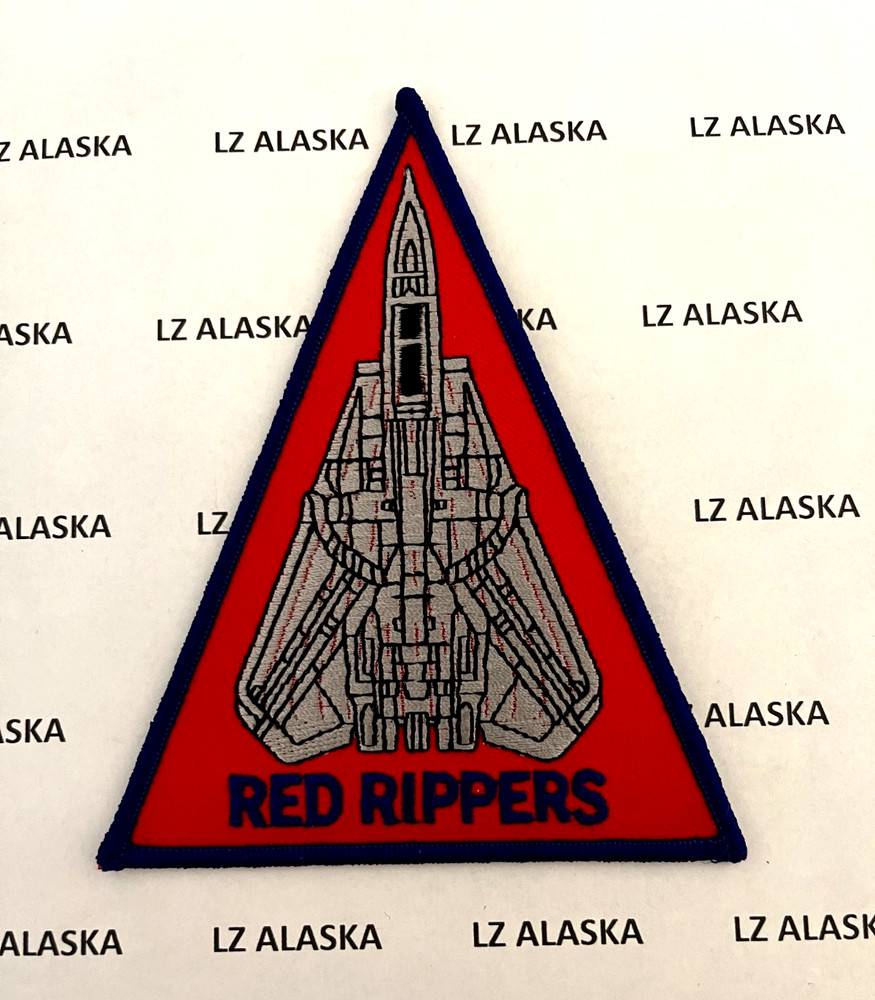 US NAVY TOMCAT FIGHTER SQUADRON VF-11 RED RIPPERS TRIANGLE PATCH (N11)