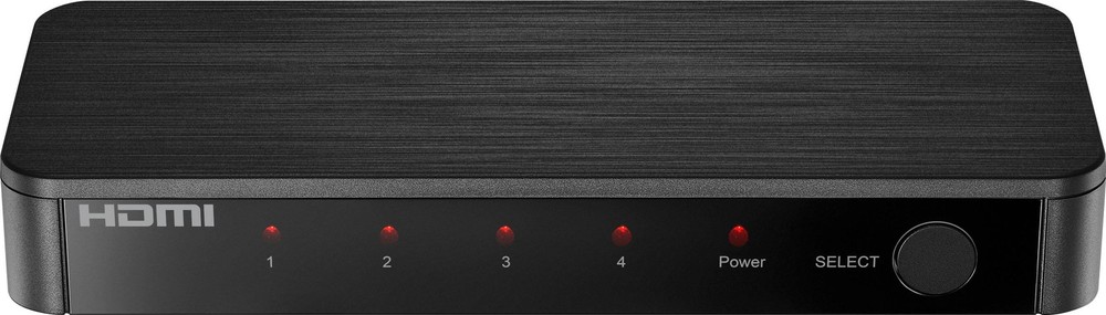 Rocketfish- 4-Input 8K Ultra High Speed HDMI 2.1 Switch - Black