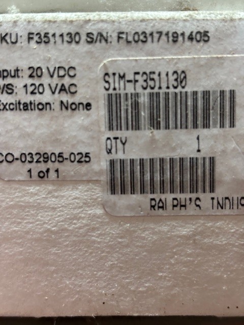 F351130 SIMPSON PANEL METER NEW SURPLUS