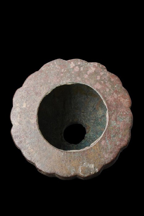 ANCIENT ISLAMIC ABBASID BRONZE DECORATED BOTTLE