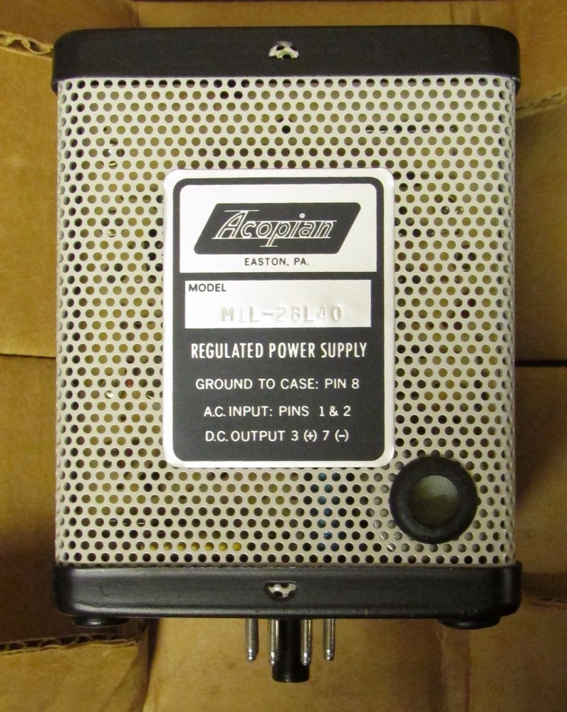 ACOPIAN MIL 28L40 Plug In Power Supply