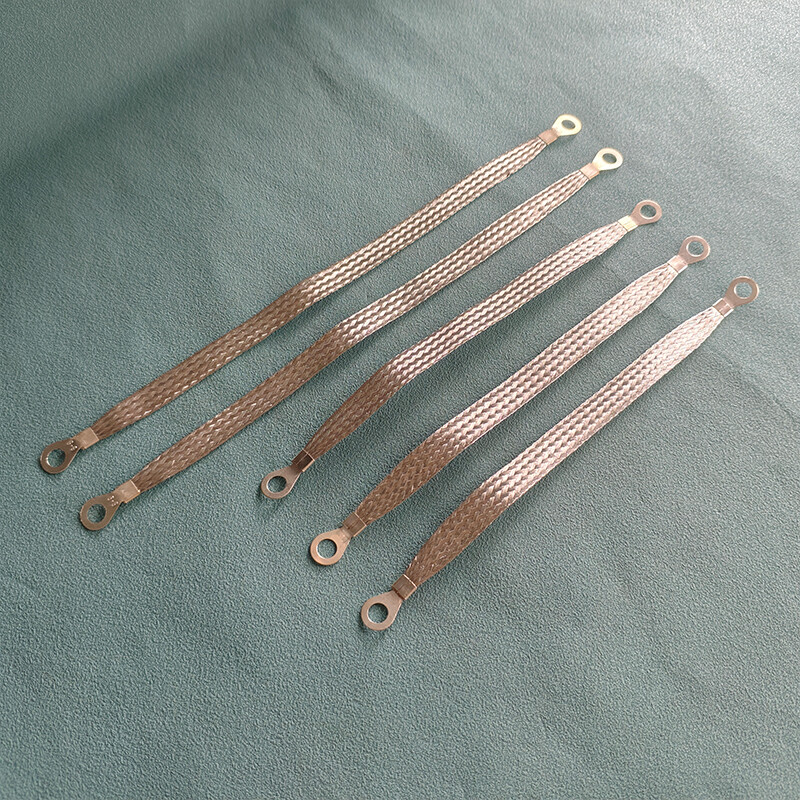 5× Universal Automotive Ground Strap Tinned Copper Car Engine Ground Strap Cable