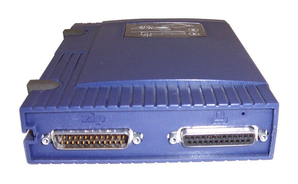 No PSU - Iomega Zip (solid blue) External Drive Z 100 P2 PC MB parallel port