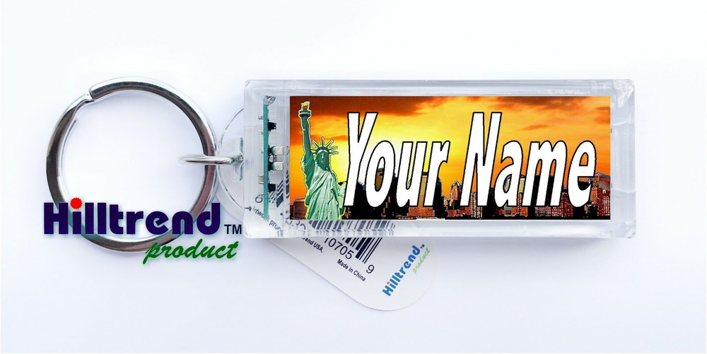 Your Name Message Solar Power Blinking Key Chain Ring Keychain No need battery