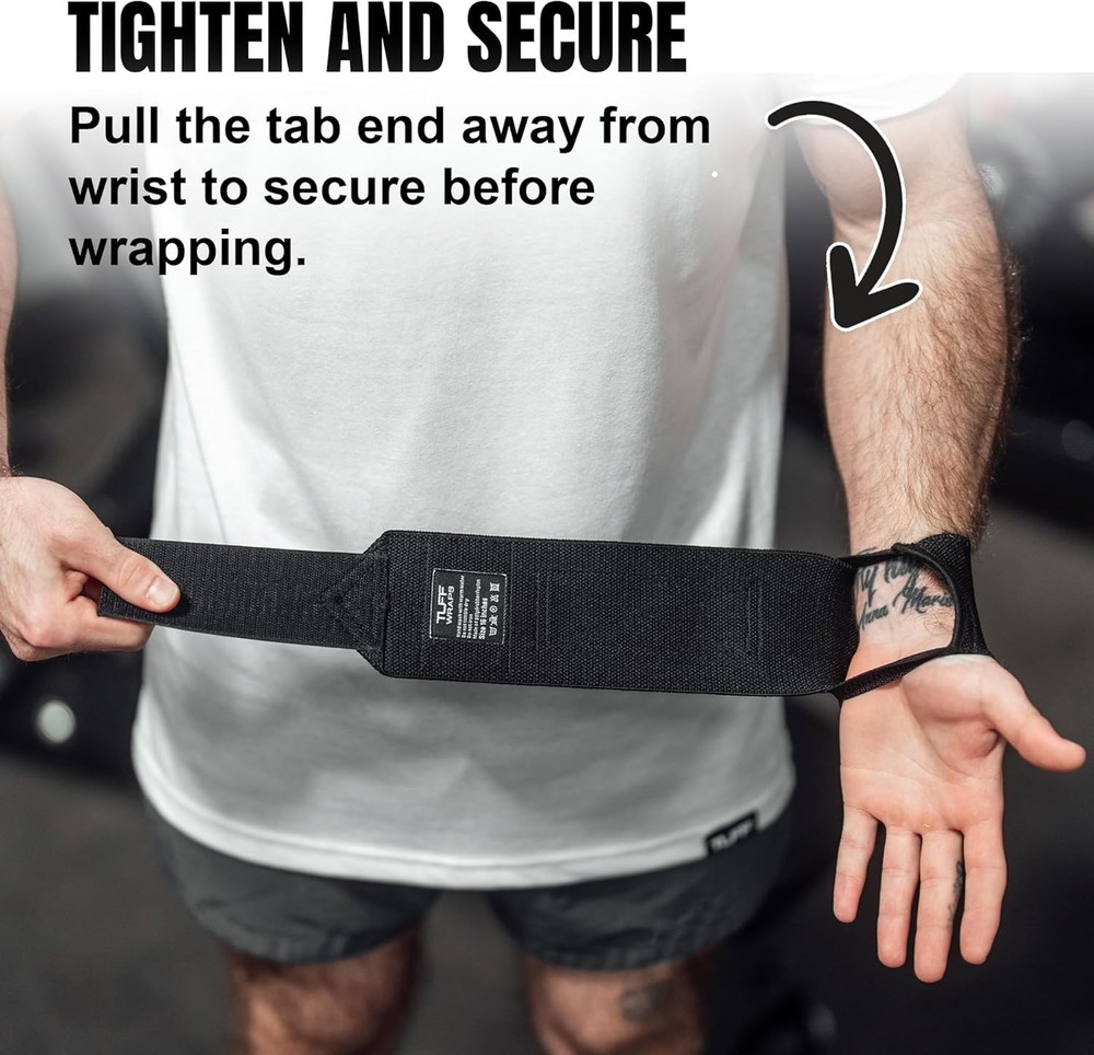 Durable 16" Weightlifting Wrist Wraps with Adjustable Belt Loop System