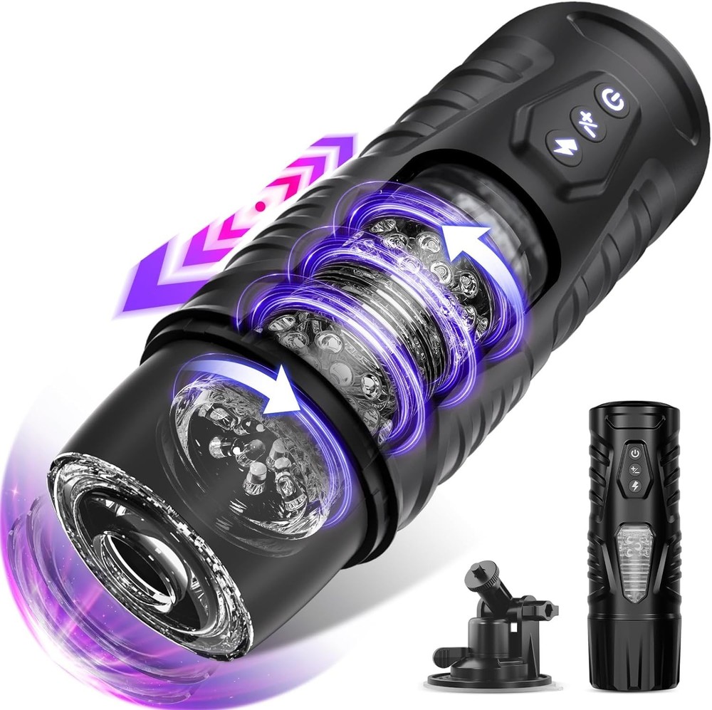 Male Masturbaters Automatic HandsFree Rotating Cup Thrusting Stroker Lubricants