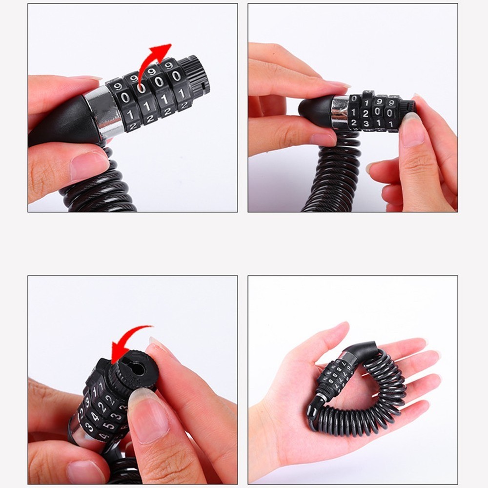 Bicycle Password Lock Lock Cycling Security Helmet Lock Locks & Security