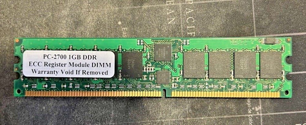 PC-2700 1GB DDR ECC Register Module DIMM Memory