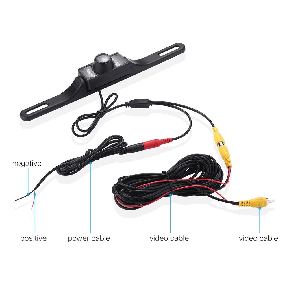 CMOS Car Rear View Backup Parking Reverse Camera Back HD Vision Waterproof 7 LED