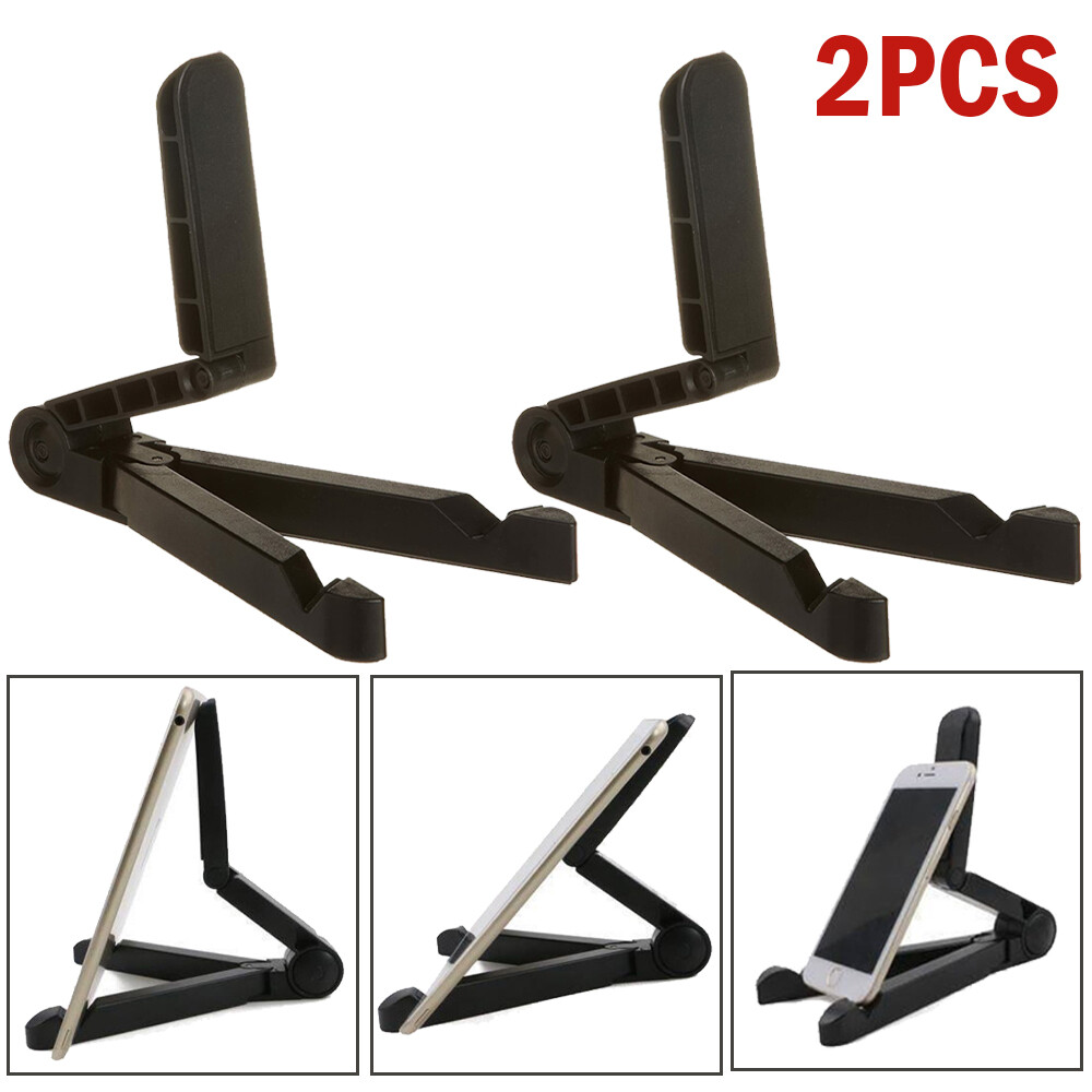 2Pcs Adjustable Portable Desktop Holder Mount Folding Tablet Stand Anti-Slip