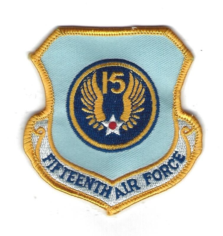 90's(TRAVIS AFB era) 15th AIR FORCE patch