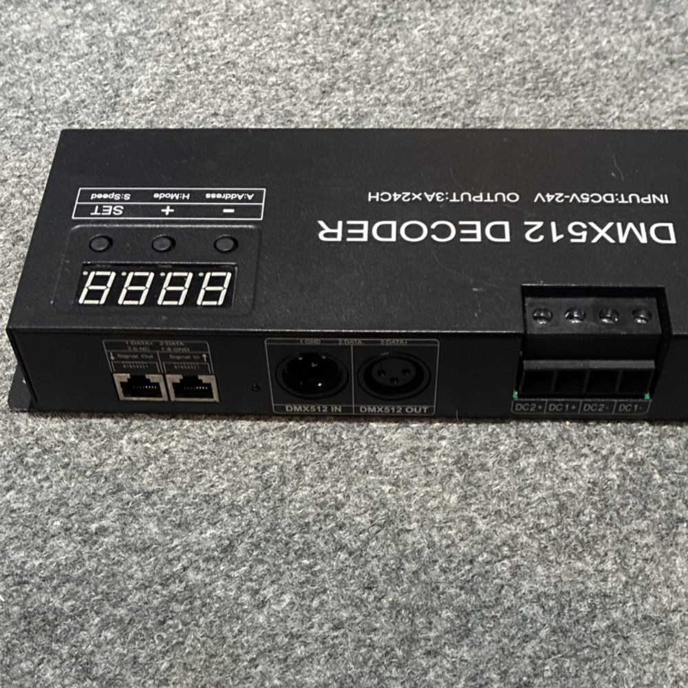 DMX512 24 Channel DMX Decoder Stage Lighting Controller Input DC5V-24V Output 3A