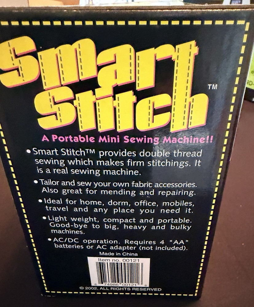 Smart Stich Portable Mini Sewing Machine Double Thread Sewing, AC/DC Operation