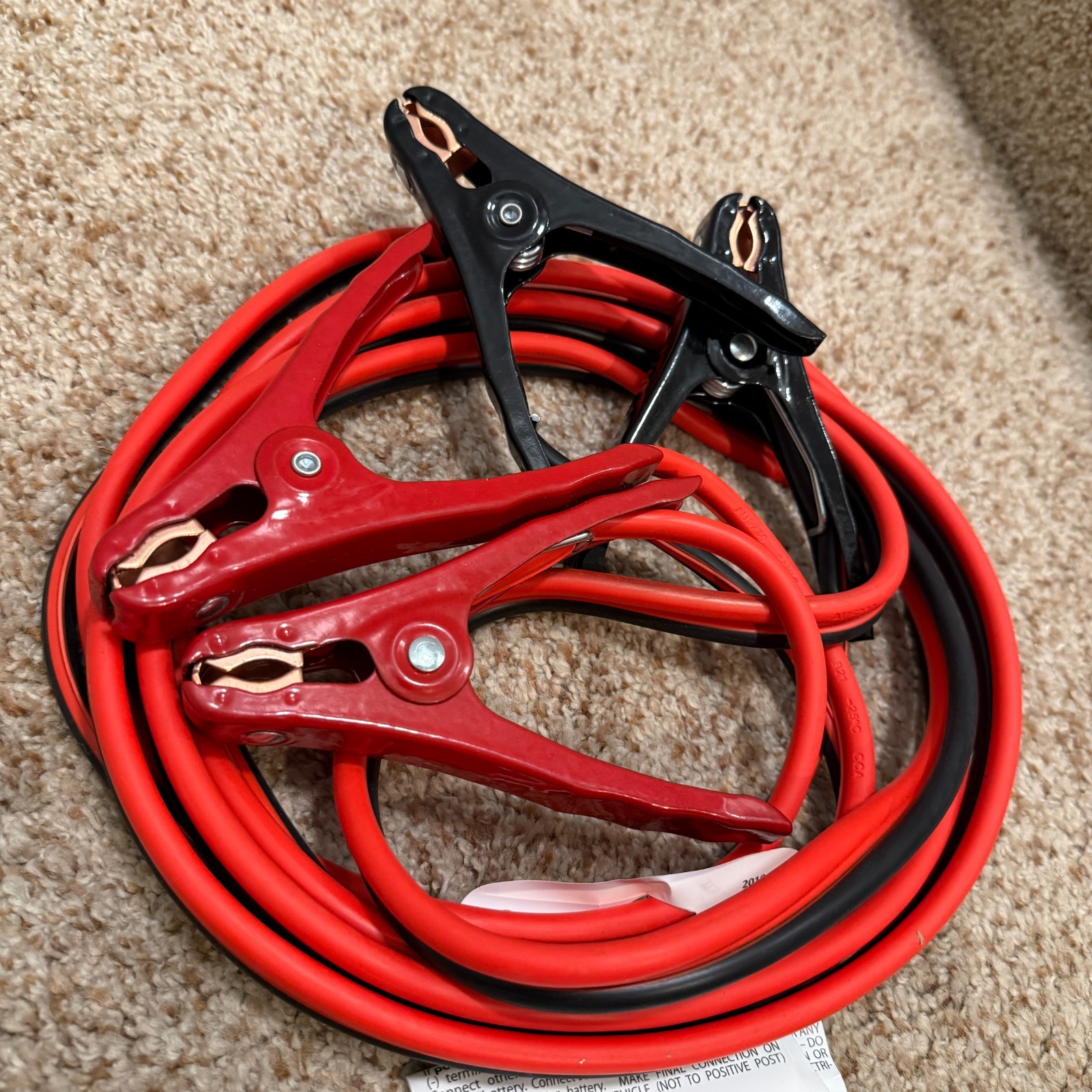 Ever Start PLUS 12 Foot Heavy Duty Booster Cables, Jumper Cables, 8 Gauge w/ Bag