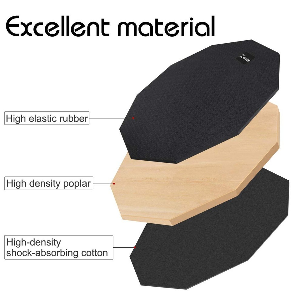 Horse Practice Drum Pad, 12 Inch Double Sided Exercise Drumming Pads Kit Set,...