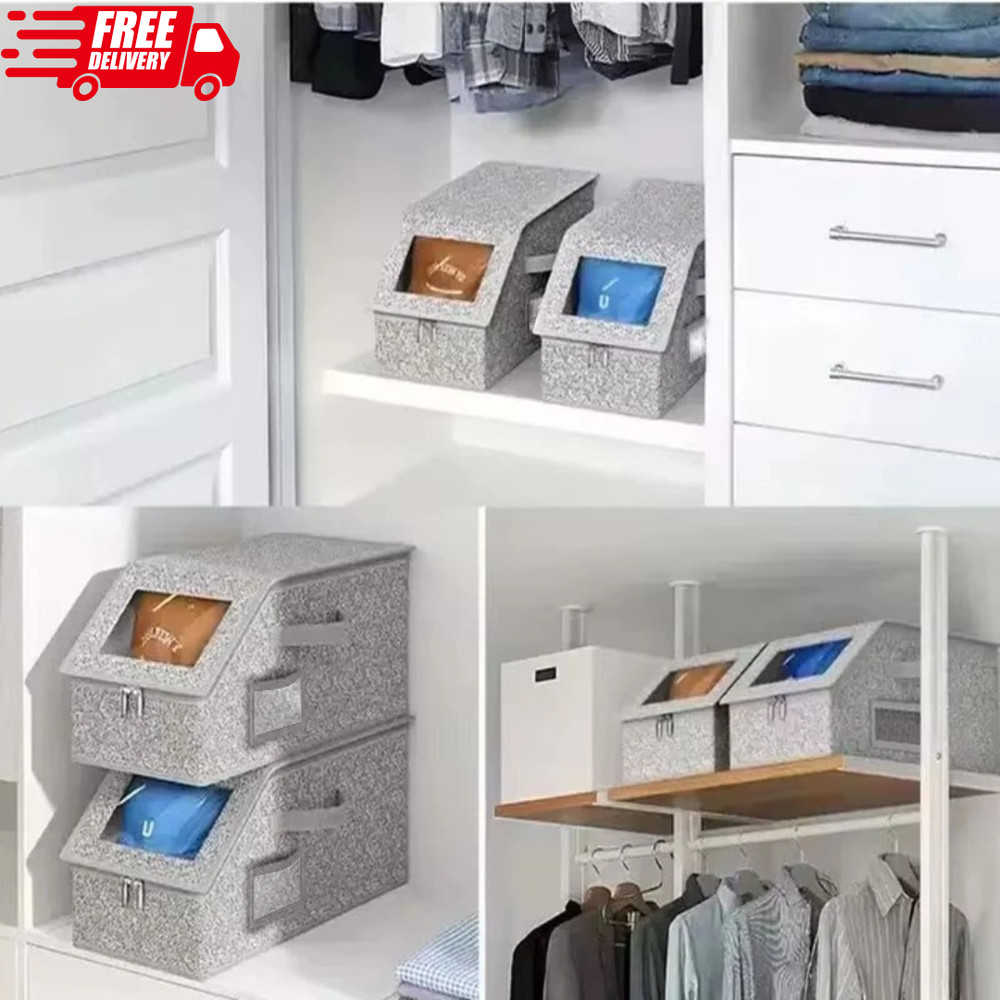 1 Stackable Hat Storage Organizer for Baseball Caps 24 Caps Hat Box with Lid