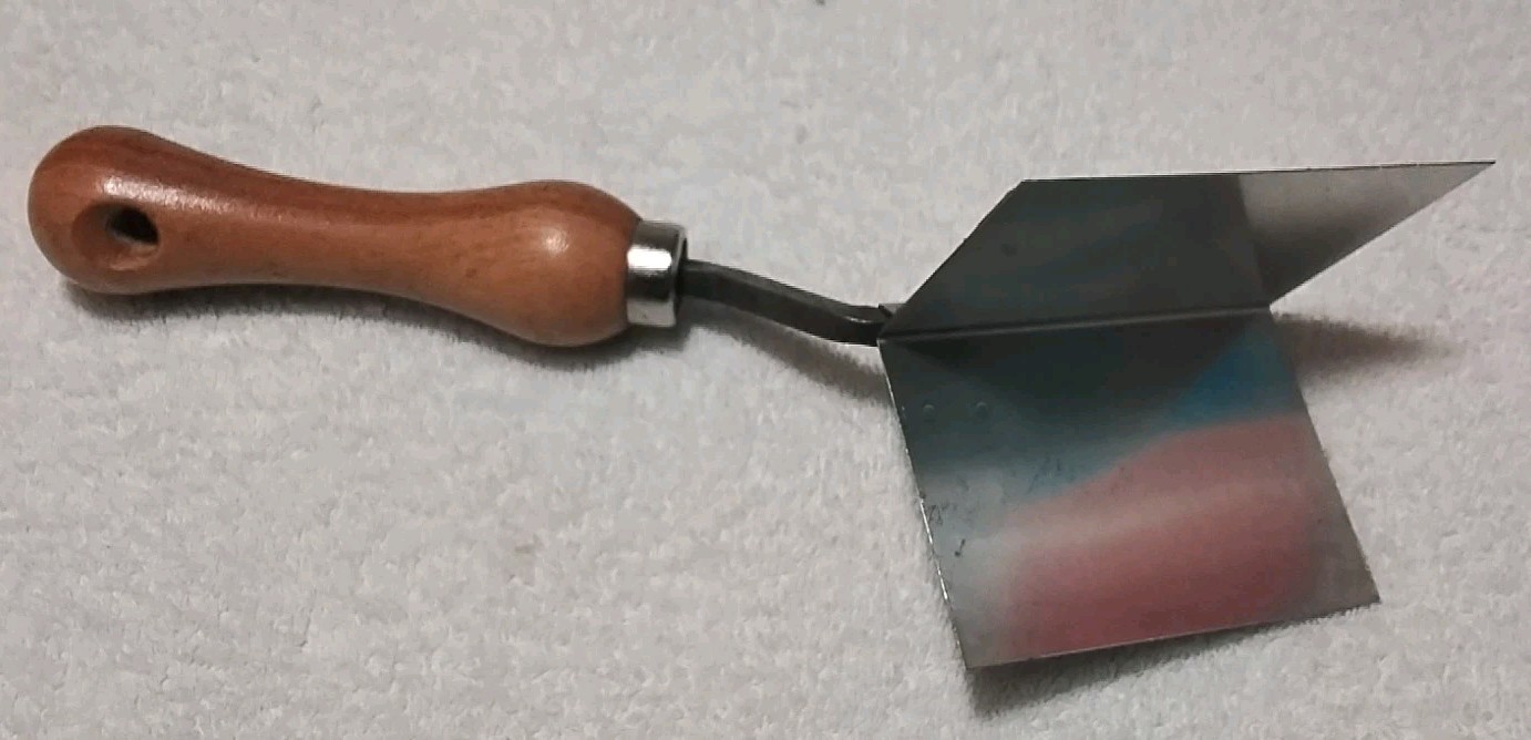 WALL-BOARD TOOLS 82-002 2-1/4"×4-1/8" STAINLESS STEEL WOOD HANDLE 90° FINISH USA