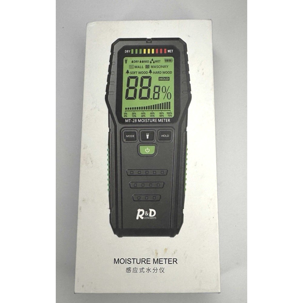 R&D Instruments MT-28 Moisture Meter Digital Electrical Tester Measuring Tool