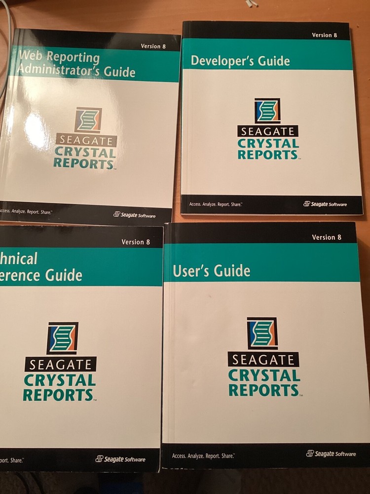 BRAND NEW .Seagate Crystal Reports User's guide, Technical Reference, WebRpt
