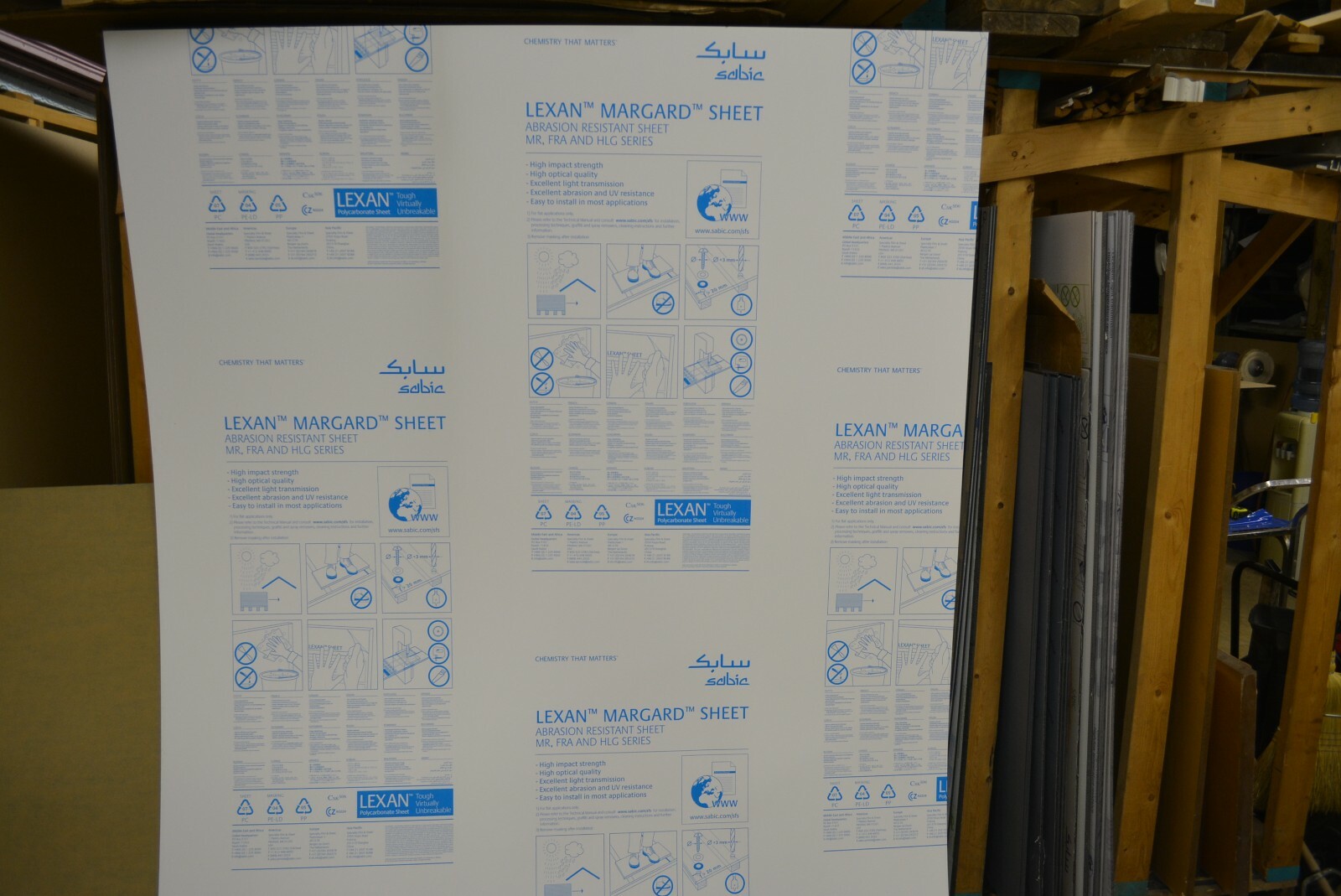 Polycarbonate Scratch Resistant Clear Sheet MR10 Lexan 1/8" CHOOSE A SIZE