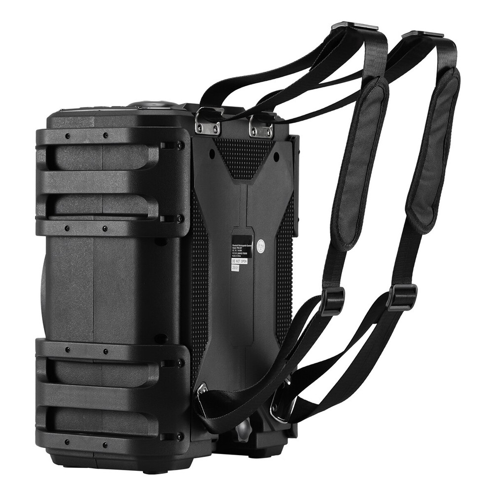 8'' Bluetooth Rechargeable Speaker With Led Party Lights + Wireless Microphone