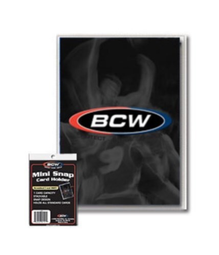 Box 100 BCW Mini Snap Tite Baseball Trading Card Holders snaptite hard protector