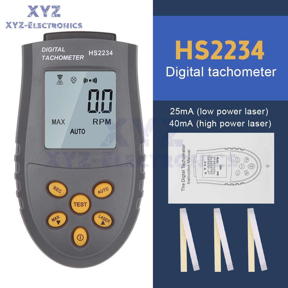 HS2234 Tachometer Non-Contact Digital Display Speedometer Digital Tachometers