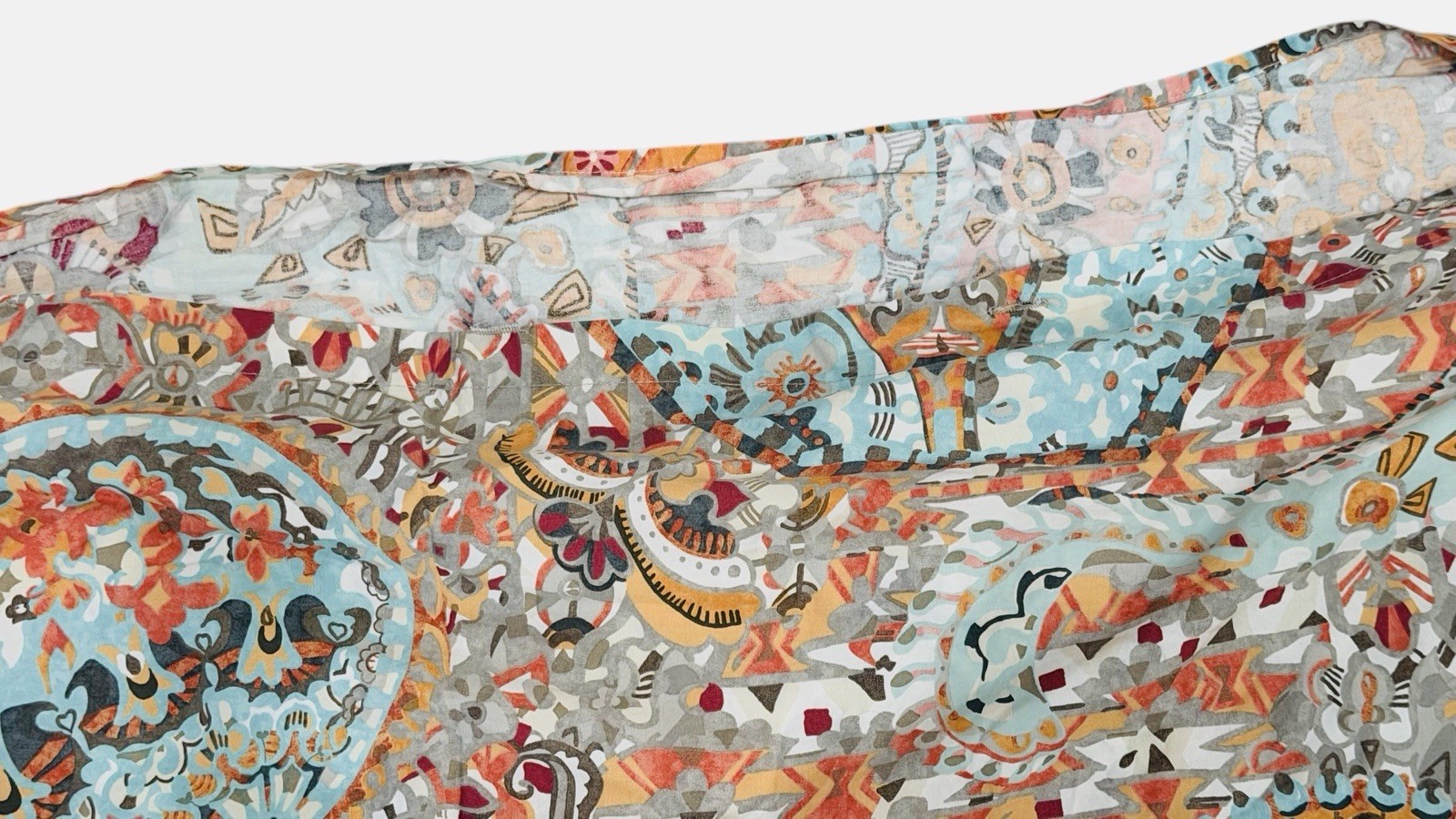 Rare Pottery Barn "Paloma Paisley" 100% Organic Cotton King Duvet Cover