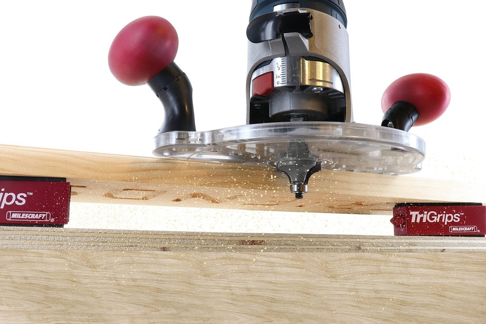 Milescraft 1225 CompactSubBase Adjustable Universal Router Base Plate with Rot