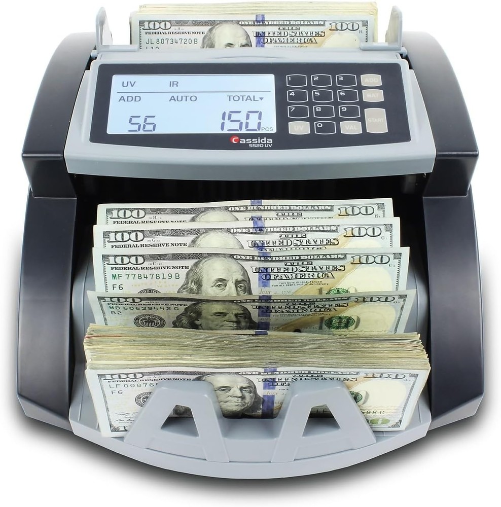 Efficient 5520 UV Money Counting Machine with Large LCD & Multi-Mode Operation