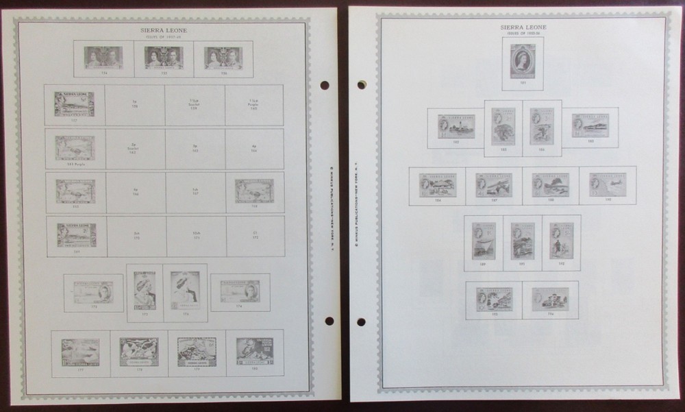 Sierra Leone : Clean Set of Unused Minkus Supreme Global Pages to 1968