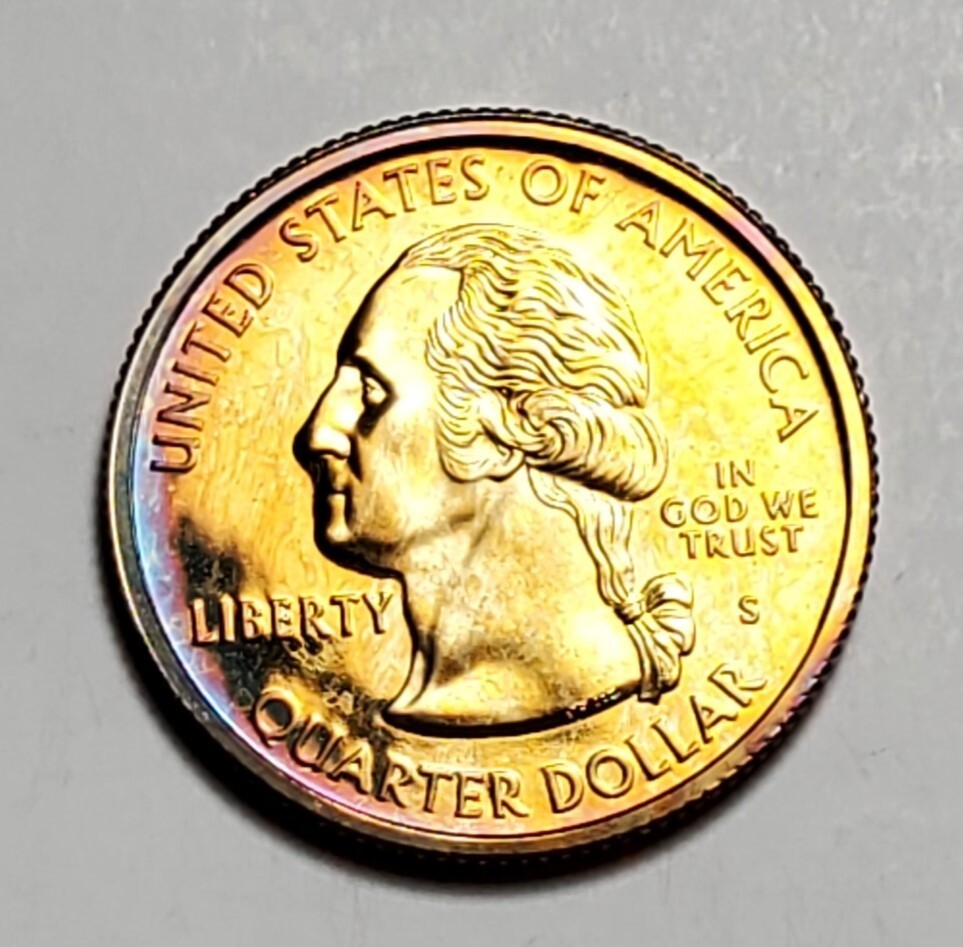 TONED 2000 S VIRGINIA STATE QUARTER CLAD PROOF UNC #C2612