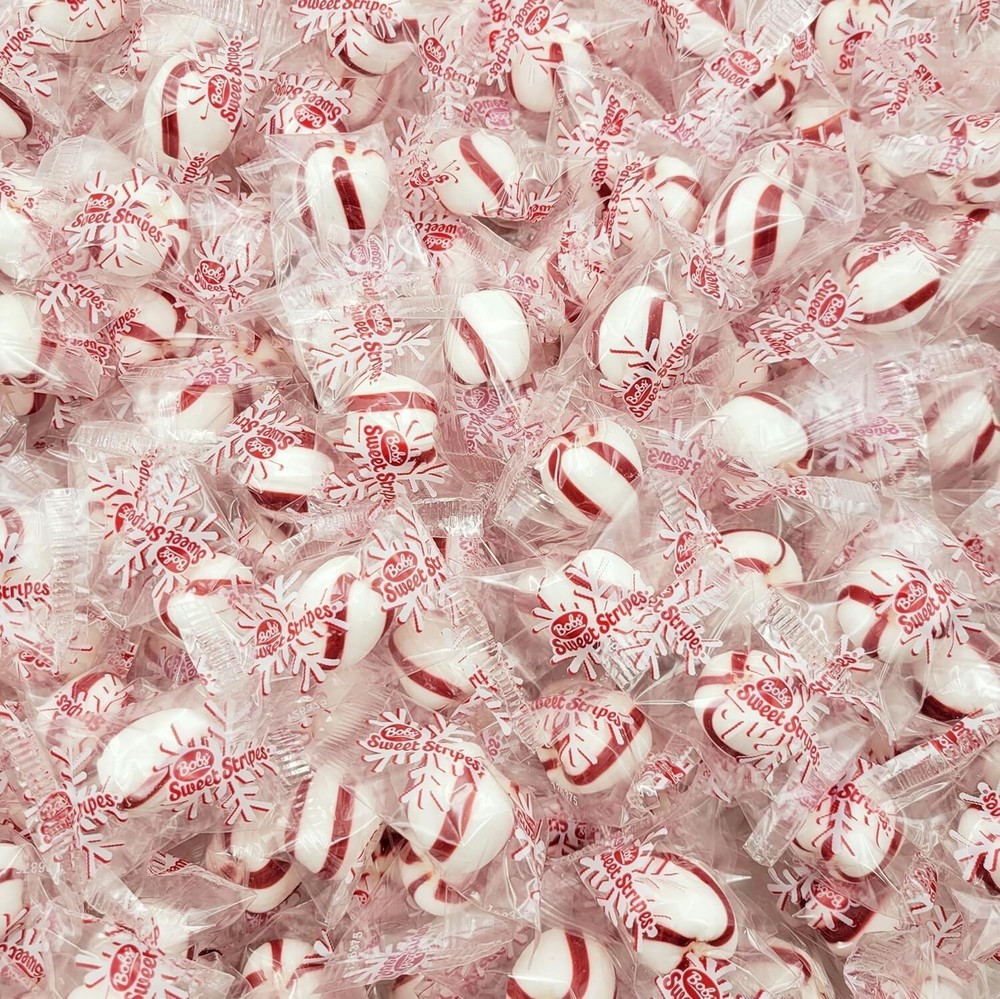 Bobs Sweet Stripes, Individually Wrapped, Soft Peppermint Bulk Candy (2 Pounds)