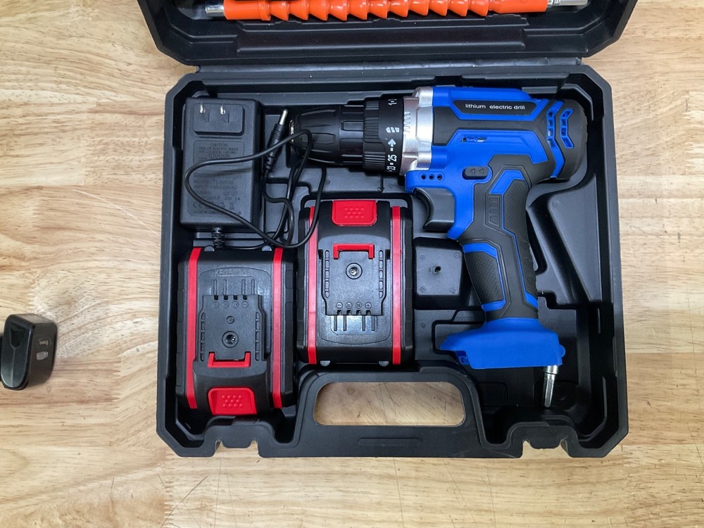Rechargeable cordless impact drill screwdriver and drill kit