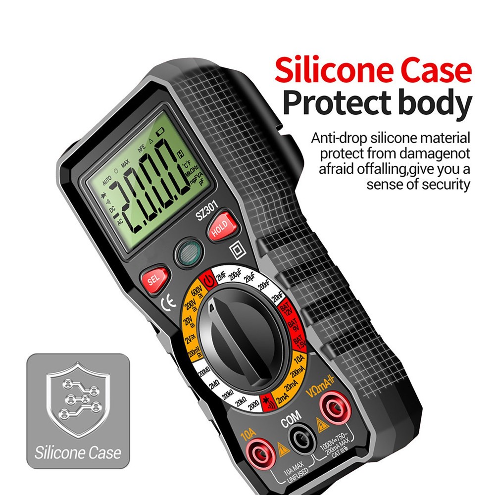 Compact Digital Multimeter Measures Voltage Current Resistance Capacitance Diode