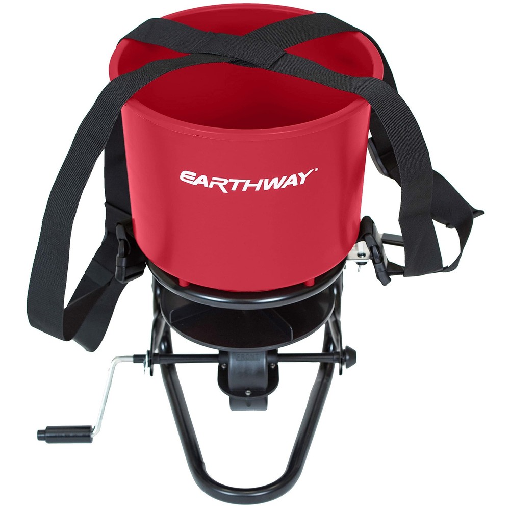 3100 40 LB Professional Chest Mount Hand Crank Broadcast Spreader Including E...