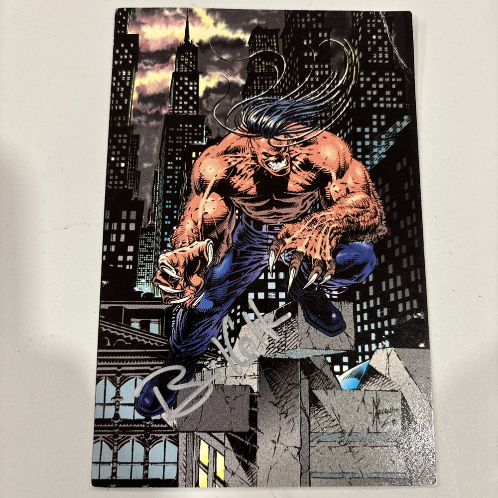 Vintage PITT COMICS Postcard SIGNED BY Brian Hotten Script Writer 1992