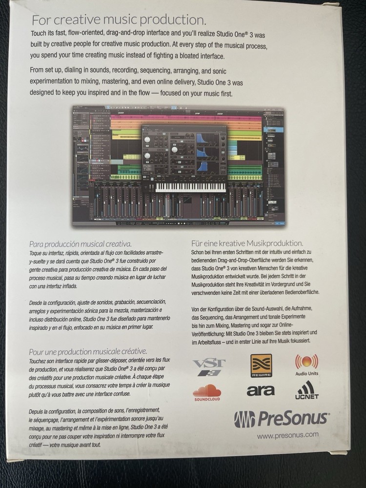 PreSonus Studio One 3 Professional DAW/Multitrack Upgrade Version