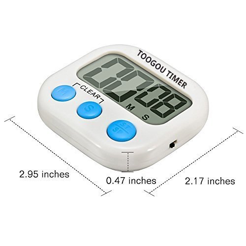 Large LCD Digital Timer Loud Alarm Magnetic Kitchen Cooking Count-Down Up M