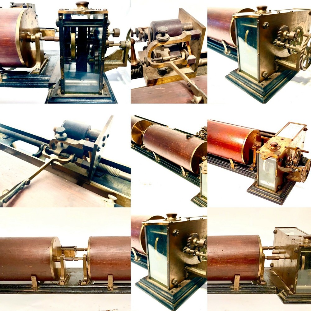 CA 1880s ELECTRO-MECHANICAL DOUBLE DRUM ASTRONOMICAL RECORDING CHRONOGRAPH