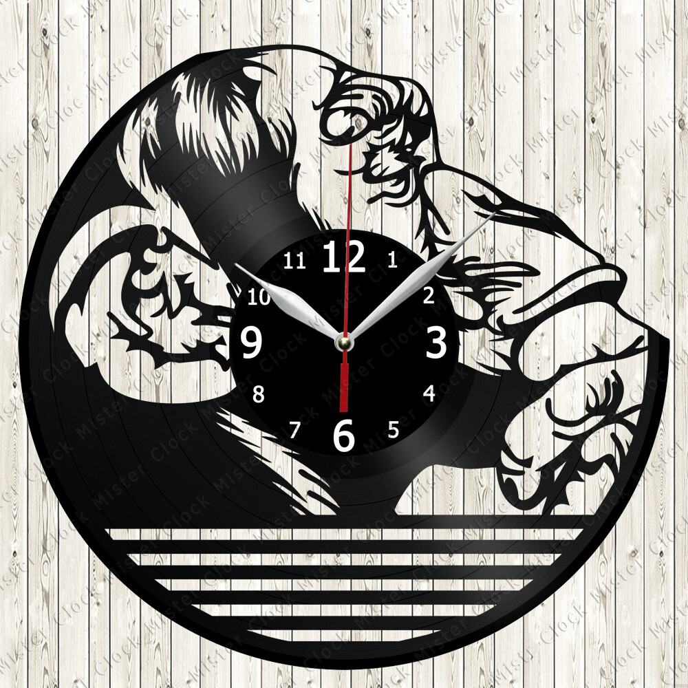 Monkey Vinyl Record Wall Clock Decor Handmade 6524