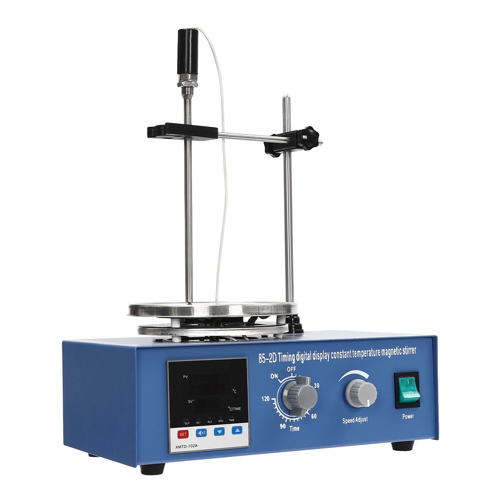Digital Lab Hotplate Magnetic Stirrer Heating Mixer Plate Timer Function 500W US