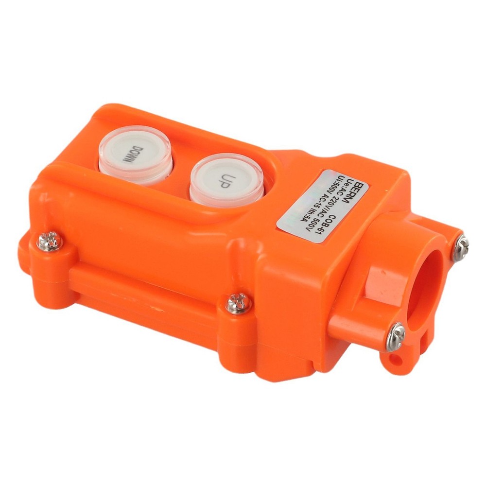 2 Way Crane Push Button Switch COB61 Orange Rainproof for Hoist Control