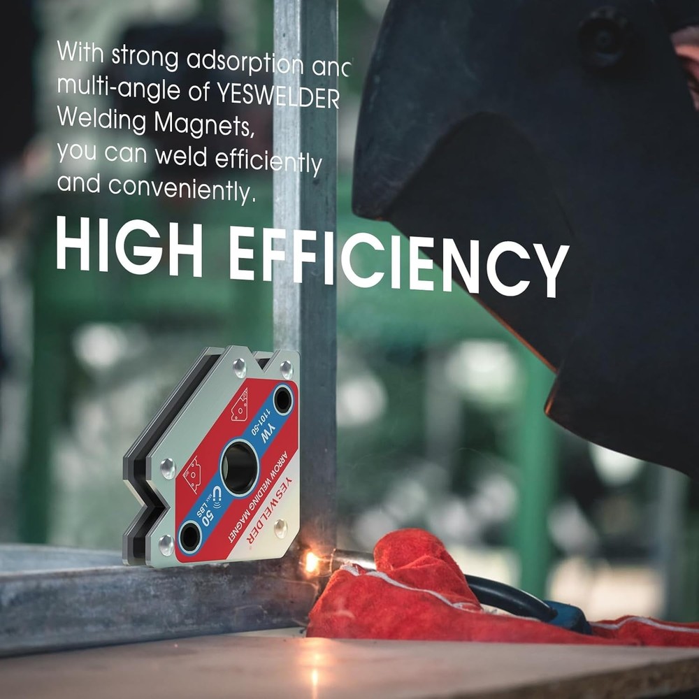 4-Piece 50LB Magnetic Welding Holders, Iron, Multi-Angle, Durable, Compact