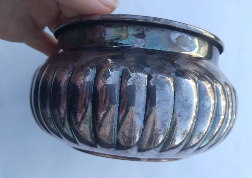 Vintage Silver Plated Lidded Candy Dish 6 inches Serving Dish Small